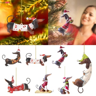 Dachshunds Dog Christmas Tree Ornament Christmas Tree Pendants Hanging Pendants Plush Craft Christmas Dachshund Pendant homelove