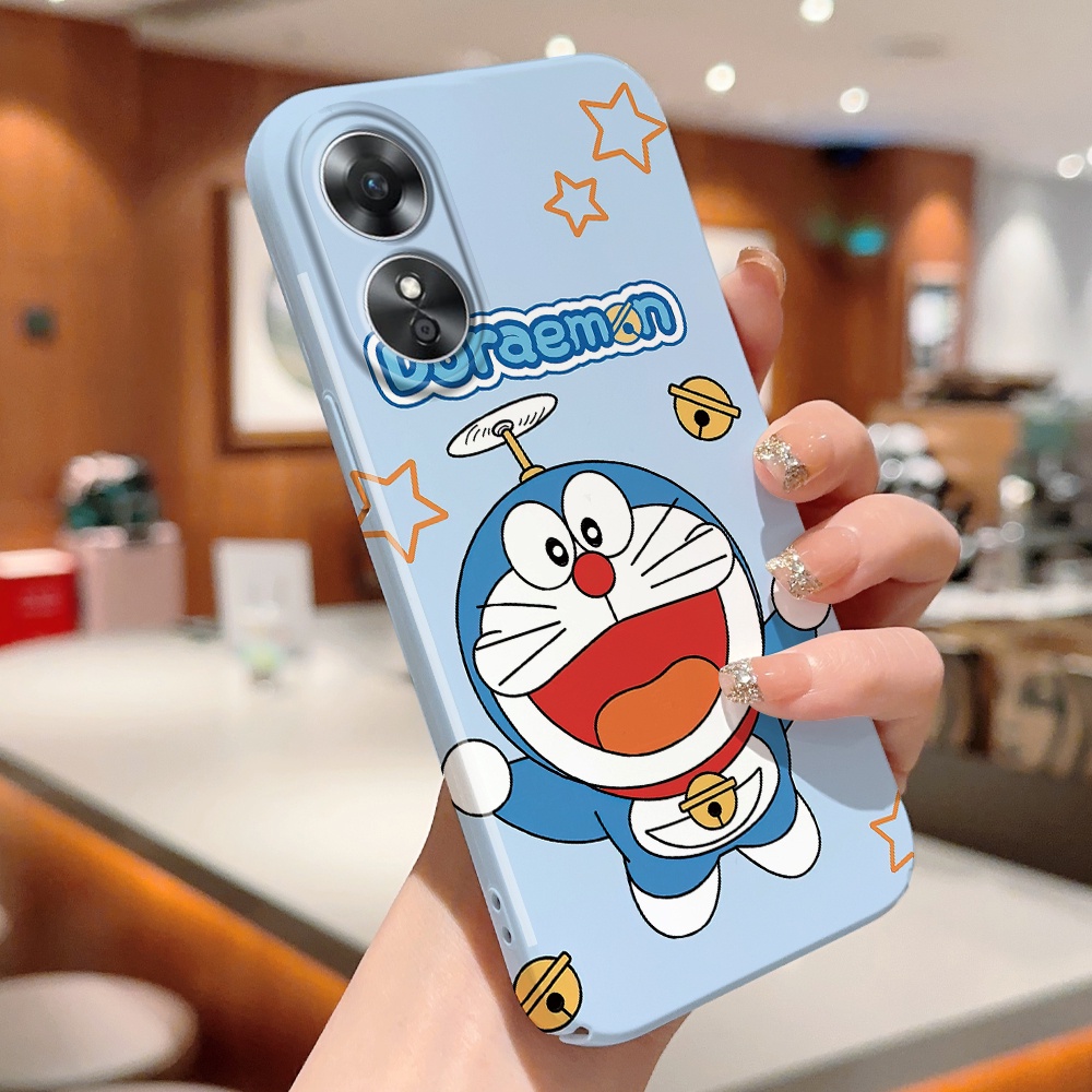 เคสโทรศัพท์มือถือแบบแข็ง กันกระแทก ลายการ์ตูนโดราเอมอน แมว สําหรับ OPPO A92s A93 A94 A55 A53s A55s A5 A17 A57 A57e A57s