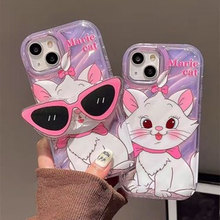 【Marie Cat】เคสโทรศัพท์มือถือ แบบนิ่ม ลายแมวน่ารัก ไล่โทนสี สําหรับ IPhone 6S 7 8 Plus 11 12 13 14 Pro MAX X XR XS MAX 14 Plus 12 13