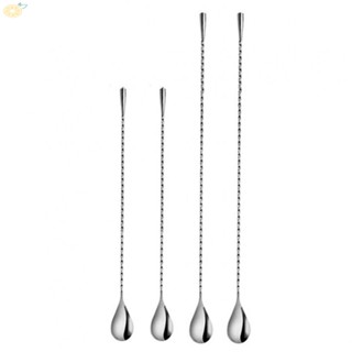 【VARSTR】Mixing Spoon Stainless Steel Total Length 30/40 Cm 2 Pcs Bar Spoon Size