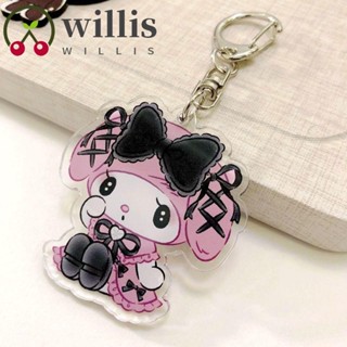 Willis พวงกุญแจอะคริลิค จี้การ์ตูนอนิเมะ Kuromi Punk My Melody Kawaii Dark Y2K สําหรับรถยนต์