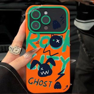 เคสโทรศัพท์มือถือนิ่ม ลายกราฟฟิตี้ผี สําหรับ Apple Iphone 14promax 13pro 12 11 7p WDWQ