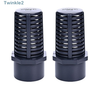 Twinkle ตะกร้าตาข่ายกรองน้ําล้น Pvc DN20 สีเทาเข้ม ทนต่อแรงกระแทก 2 ชิ้น