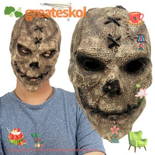 Greateskol หน้ากากยาง รูปหัวกะโหลกฮาโลวีน พร็อพคอสเพลย์ สําหรับปาร์ตี้ฮาโลวีน