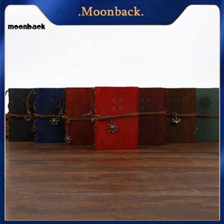 &lt;moonback&gt; ปฏิทินเครื่องเขียน หนังเทียม A7 จี้โลหะ สไตล์เรโทร สําหรับสํานักงาน