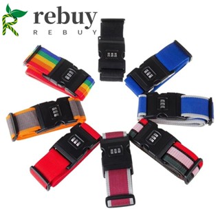 Rebuy สายรัดกระเป๋าเดินทาง แบบพกพา ปรับได้ ใส่รหัสผ่าน สําหรับผู้ชาย และผู้หญิง