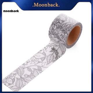 &lt;moonback&gt; เทปกาววาชิ ลายดอกไม้ ใบไม้ แฮนด์เมด สําหรับตกแต่งสมุดภาพ งานฝีมือ DIY