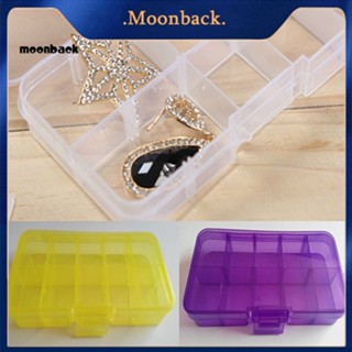 &lt;moonback&gt; กล่องพลาสติก 10 ช่อง ปรับได้ สําหรับเก็บเครื่องประดับ ลูกปัด ยา