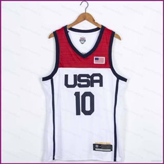 เสื้อกีฬาแขนกุด ลายทีม NP2 USA NBA Jersey No.10 TATUM พลัสไซซ์ PN2 2021