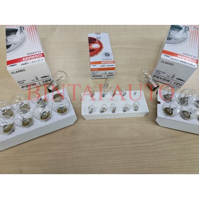 * OSRAM เบรคหลอดไฟ, REVERSE, SIGNAL LIGHT BULB (7506 BA15S P21W 12V) (7528 BAY15D P21/5W 12V) (2825 
