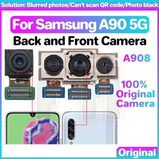 กล้องหน้า หลัง สําหรับ Samsung Galaxy A90 5G A908 A905G Ultra Wide Back Macro Depth Facing Main Telephoto selfie lifting Camera kamera belakang flex cable ribbon Module Compatible