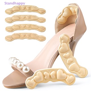 Standhappy ใหม่ แผ่นสติกเกอร์ติดส้นเท้า ปรับขนาดได้ ป้องกันการสึกหรอ สําหรับรองเท้าส้นสูง 1 คู่