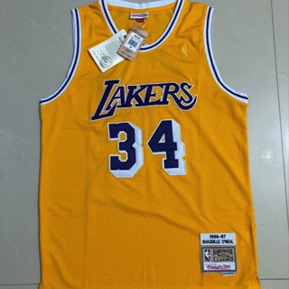 ข้อเสนอพิเศษ แฟชั่นคลาสสิก!เสื้อกีฬาแขนสั้น ลายทีม Oneill Jersey Lakers ชุดยูนิฟอร์มบาสเก็ตบอล ปักลาย 34 Secret Show 424559