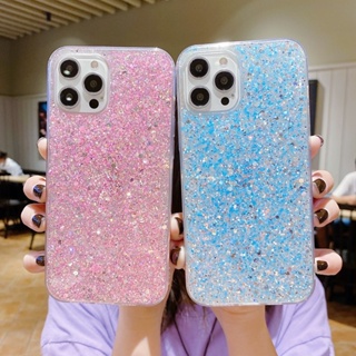 เคส Samsung Galaxy A81 M60S A20S A10S M01S A70 A10 A50 A50S A30S A30 A20 A6 Plus A8 J8 2018 Note 10 Pro Lite เคสโทรศัพท์ กลิตเตอร์ แวววาว ซิลิโคน ฟอยล์สีเงิน ฝาหลัง เคสนิ่ม