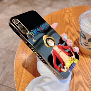 เคสโทรศัพท์มือถือ แบบนิ่ม ลายการ์ตูนลูฟี่ ขอบสี่เหลี่ยม หรูหรา สําหรับ Xiaomi Mi 8 9 9T 10 10T Pro 10 Lite 5G