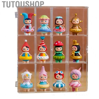 Tutoushop Figure Display Cabinet Doll Transparent Fashionable Lock Catch Figurine Holder Stand for Anime Lovers