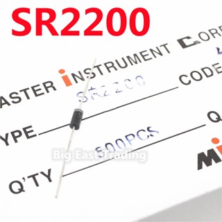 ไดโอดชอทท์กี้ SR2200 SB2200 2A/200V DO-15 50 ชิ้น