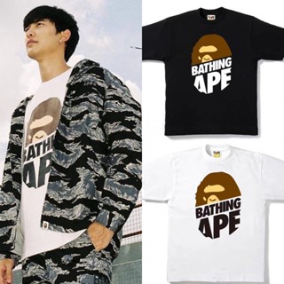 เสื้อยืดแขนสั้นลําลอง ผ้าฝ้าย พิมพ์ลายตัวอักษร BA-P-E Ape สไตล์สตรีท แฟชั่นสําหรับผู้ชาย และผู้หญิง