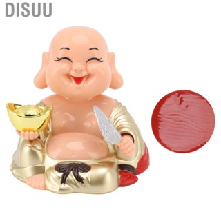 Disuu Buddha Ornament  Smiling Buddha Decoration Energy Efficient Decorative Solar Powered Plastic  for Desk