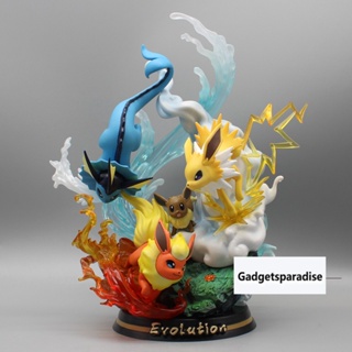 ฟิกเกอร์ PVC อนิเมะ Pokemon Evolution Group Eevee GK Glowing พร้อมไฟ