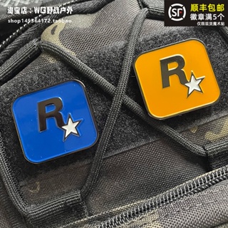 แผ่นแพทช์โลหะ ลายเกม R-Star GTA and RDR2 3D สําหรับตกแต่งเสื้อแจ็กเก็ตยีน กระเป๋าเป้สะพายหลัง