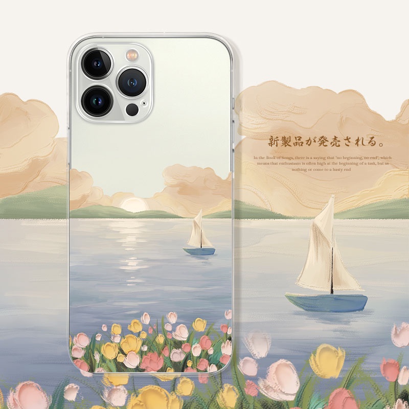 เคสโทรศัพท์มือถือ แบบใส ลายภาพวาดสีน้ํามัน สําหรับ IPhone 6 6S 11 7 8 Se 2020 X XR XS Plus 12 13 14 PRO mini MAX