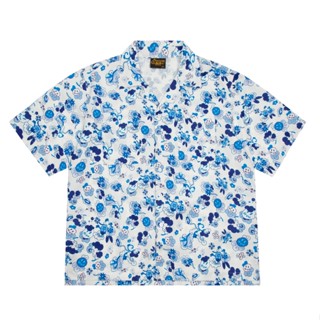 ✨✨ พร้อมส่ง ✨✨เสื้อเชิ้ตโปโลลําลอง คอปก ทรงหลวม พิมพ์ลาย DREW HOUSE พลัสไซซ์ แฟชั่นฤดูร้อน