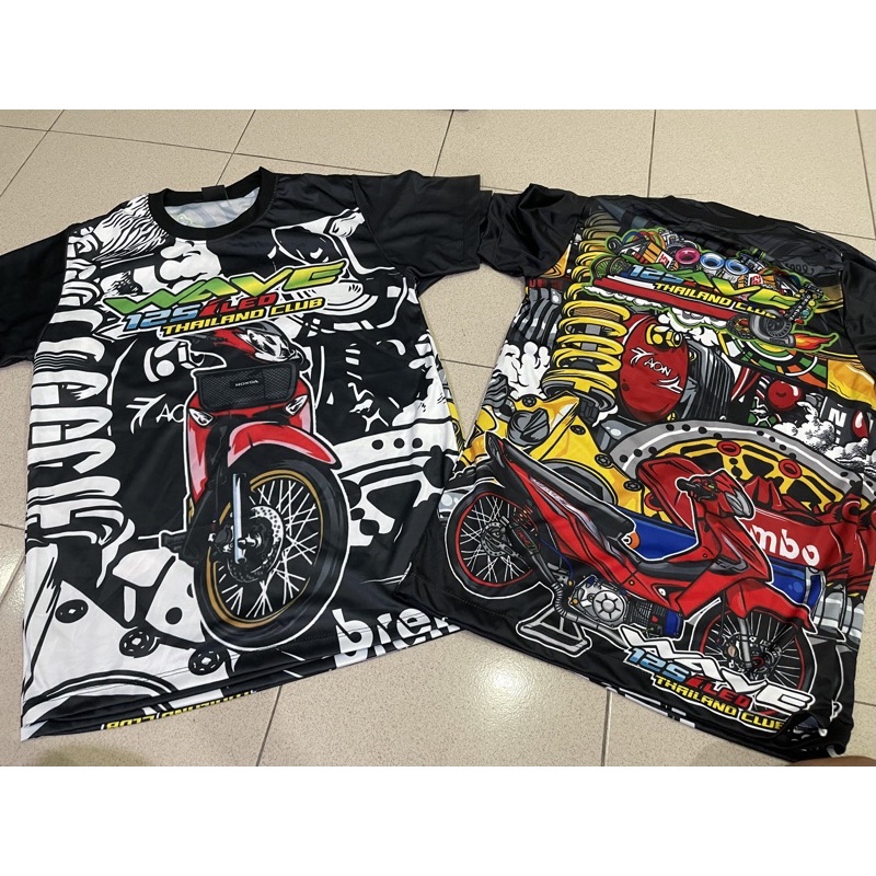เสื้อ Honda Wave 125 ดีไซน์ใหม่โดย BBWSHOP jersey qualiti terbaik SM Oversize L XL XXL 2XL