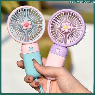 น่ารักมินิแบบพกพาขนาดเล็ก Fortable Handy Fan Electri Usb ชาร์จไฟฟ้าคอพัดลม Light พัดลมมือถือ Mini Fan Flower