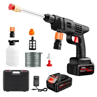 เครื่องฉีดน้ำแรงดันสูงไร้สาย 199v 25000mah เครื่องล้างรถ ปืนฉีดน้ำแรงดันสูง ชลประทานการเกษตร ปั๊มล้างรถ