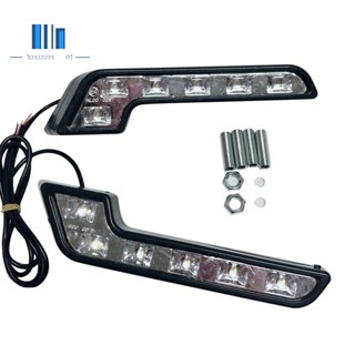 ไฟตัดหมอก LED DRL 12V สว่างมาก กันน้ํา สําหรับรถยนต์ 2 ชิ้น