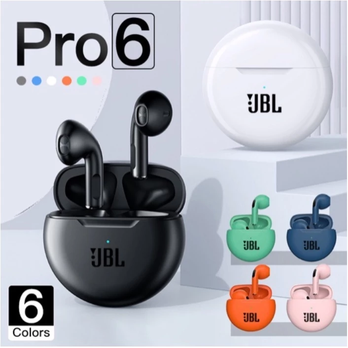 หูฟังไร้สาย Pro 6 TWS Bluetooth 5.0 วิ่งพร้อมไมโครโฟน
