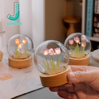 JAHOME CN 1/2/3/5pcs【Complete DIY materials】 ดอกทิวลิป โคมไฟ Led รูปดอกทิวลิปจําลอง เพ้นท์มือ ของขวัญวันเกิด ของให้แฟน คอมไฟดอกไม้ ของขวัญปัจฉิม