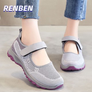 RENBEN รองเท้าหัดเดิน ใหม่รองเท้าสตรีการค้าต่างประเทศที่สะดวกสบาย Velcro วัยกลางคนและผู้สูงอายุรองเท้าผู้หญิง