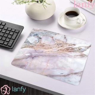 Lanfy แผ่นรองเมาส์ลายหินอ่อนสไตล์นอร์ดิกสําหรับวางรองเมาส์คอมพิวเตอร์