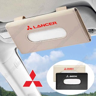 กล่องทิชชู่ในรถยนต์ หนัง Pu แบบแขวน สําหรับ Mitsubishi Triton Xpander Lancer Asx Ralliart