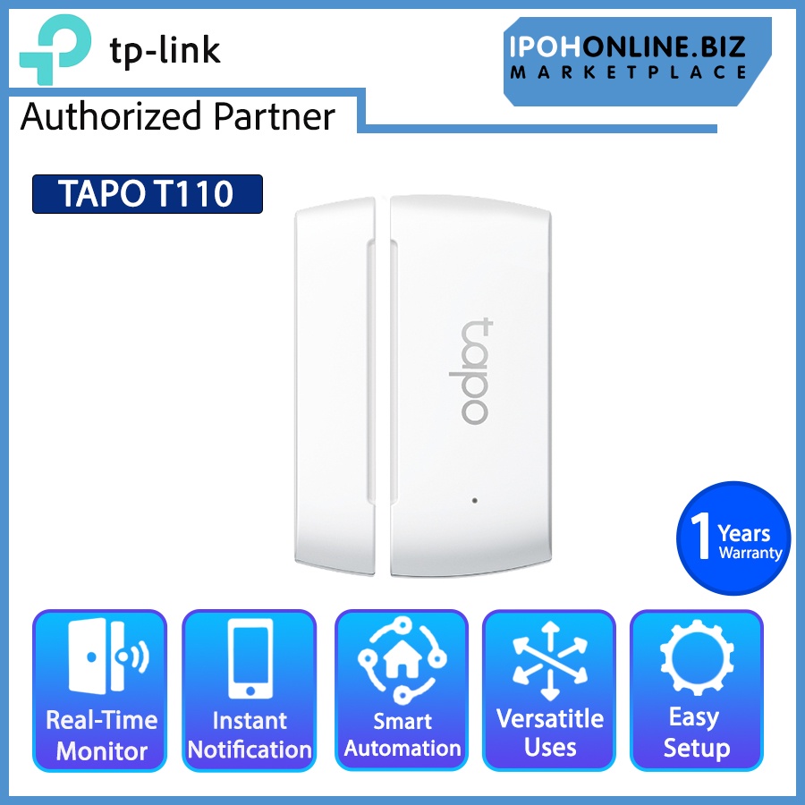 TP-Link Tapo T110 Smart Contact Sensor สําหรับหน้าต่าง / ประตู Safeguard Ipohonline