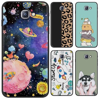 เคสโทรศัพท์มือถือแบบนิ่ม ผิวด้าน ลายการ์ตูน สีดํา สําหรับ Samsung Galaxy A9 pro A9000 A9100 A9 2015