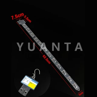 Yuanta แถบพลาสติกสําหรับแขวนขนมขบเคี้ยว 1.3 MM 12 ตะขอ Supermarket hook