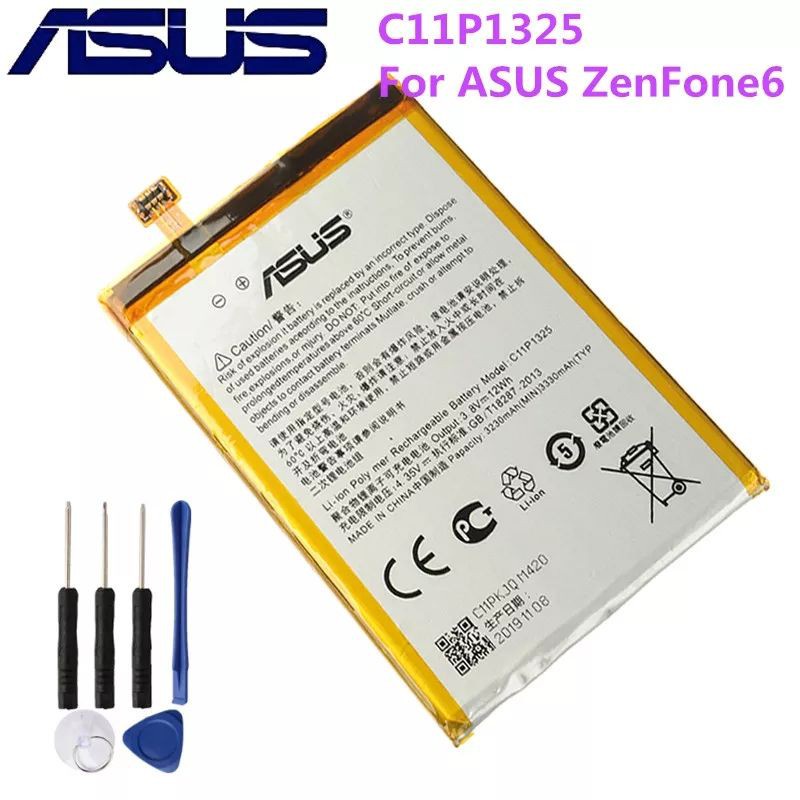 Original ASUSความจุสูงC11P1325แบตเตอรี่สำหรับASUS ZenFone6 Z6 A600CG T00G A601CG 3330MAh
