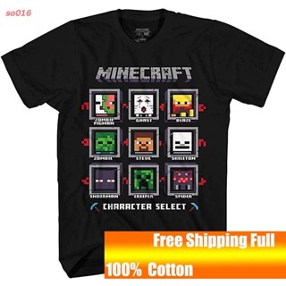 so016 New Minecraft Character Select Big Boys Youth T-Shirt Licensed เสื้อยืดพิมพ์ลาย