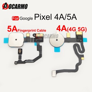 อะไหล่ปุ่มโฮมเซนเซอร์ลายนิ้วมือ แบบเปลี่ยน สําหรับ Google Pixel 4A 4G 5G 5A