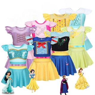 ชุดว่ายน้ํา ลายการ์ตูนดิสนีย์เจ้าหญิงสโนว์ไวท์ ราพันเซล เหมา…