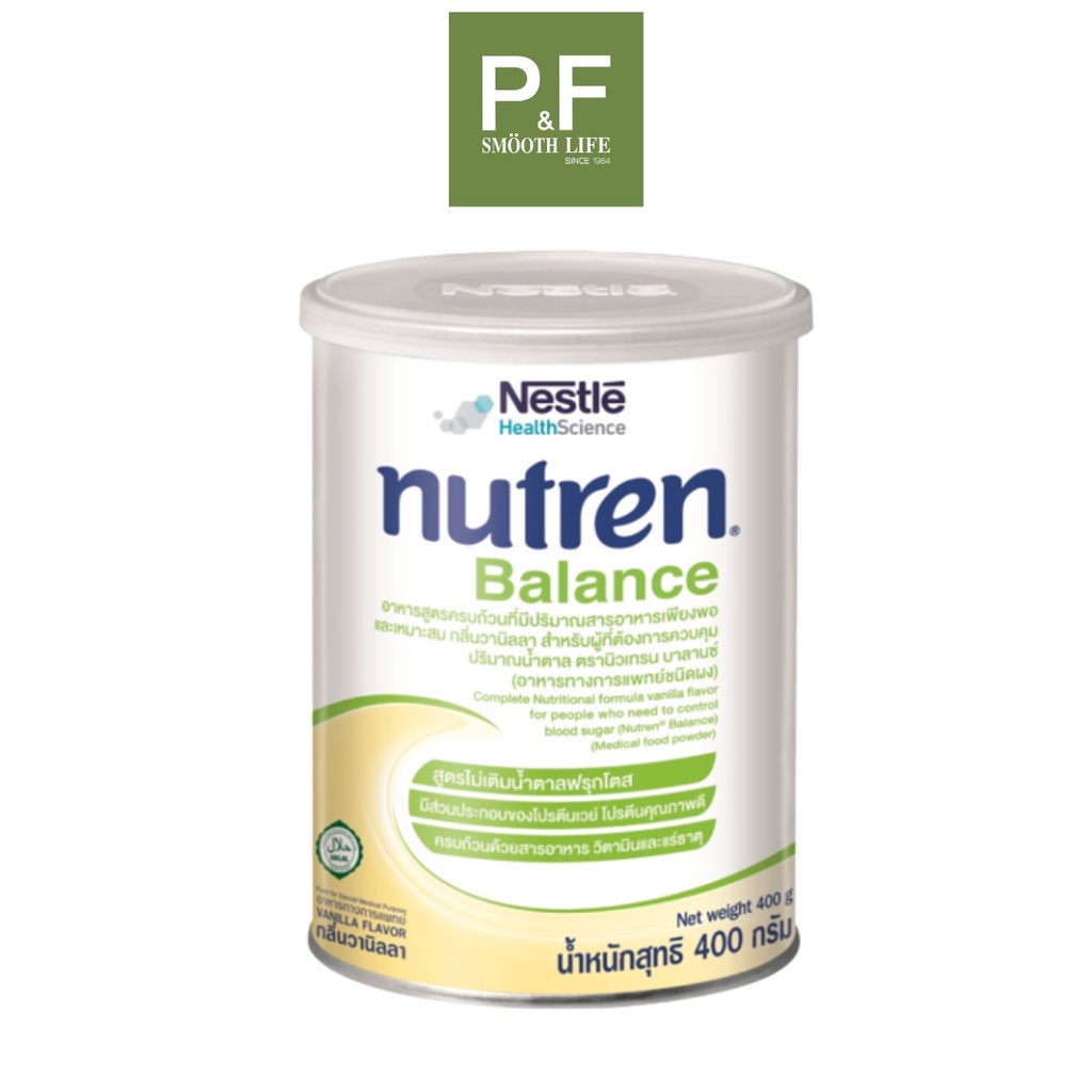 Nutren Balance อาหารเสริมทางการแพทย์มีเวย์โปรตีน มีเวย์โปรตีน 400 กรัม