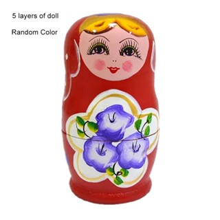 น่ารัก Babushka ตุ๊กตาทำรัง Matryoshka ไม้รัสเซียทาสีตุ๊กตาไม้ของเล่นฝีมือประณีตสร้างสรรค์ของขวัญ