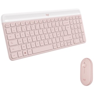 Logitech MK470 Rose Slim Wireless Combo คีย์บอร์ดและเมาส์ไร้สาย บางเฉียบเงียบสนิท