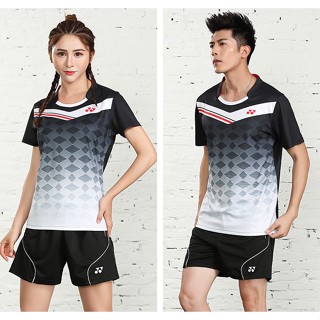 ใหม่ Yonex เสื้อยืดกีฬา Yonex แฟชั่นเหงื่อ เสื้อผ้าแบดมินตัน เสื้อแขนสั้น เสื้อคู่