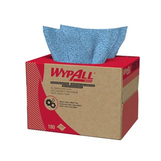 Wypall ผ้าเช็ดคราบน้ำมัน/จารบี 33352 สีฟ้า (กล่อง180แผ่น)