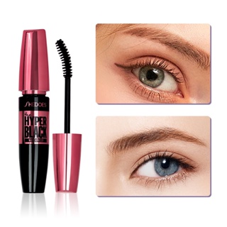 แป้ง Fatty Mascara shedoes ดับเบิลเอฟเฟกต์ 4D Slim หนา 2 ใน 1 กันน้ำระดับเสียงโยกไม่แต่งหน้า