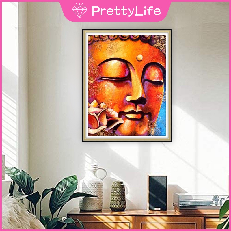 【PL】ภาพจิตรกรรมปักครอสสติตช์ รูปปั้นพระพุทธรูปทางศาสนา 5D แฮนด์เมด สําหรับตกแต่งบ้าน DIY - รูปที่ 2